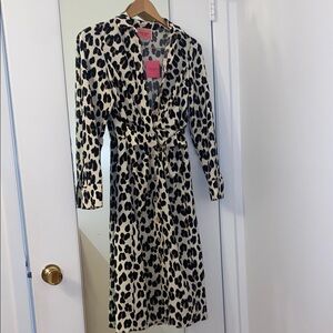 Kate Spade Black and Brown Animal Print Dress